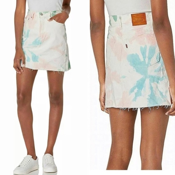 Levi’s Premium Tie Dye Deconstructed Skirt - Picture 1 of 8